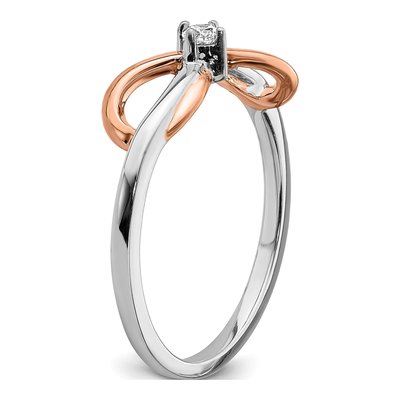 14K Two-Tone Gold 1/20 ct tw Diamond Infinity Ring – view 8