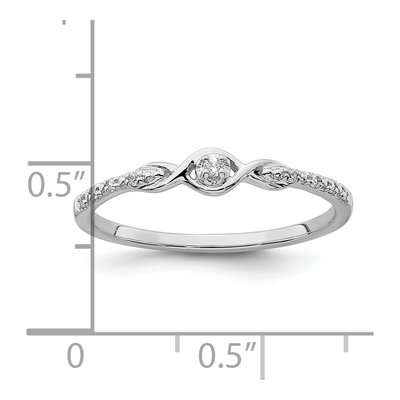14K White Gold 1/20 ct tw Diamond Promise Ring – view 4