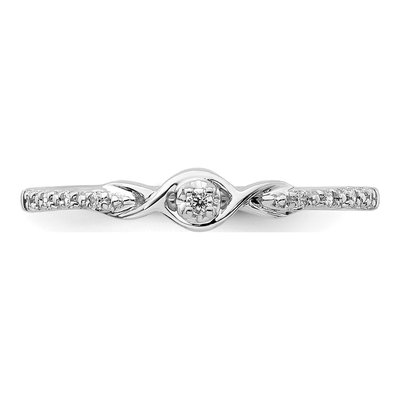 14K White Gold 1/20 ct tw Diamond Promise Ring – view 6