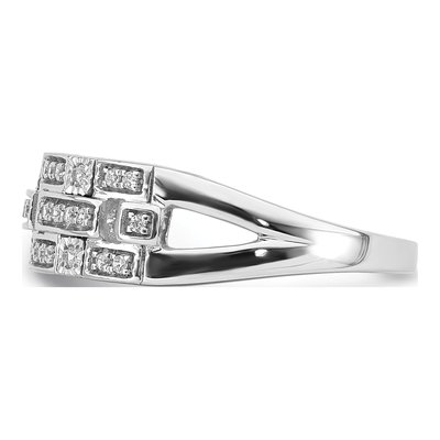 14K White Gold 1/6 ct tw Diamond Blocks Ring – view 4