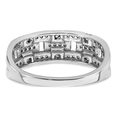 14K White Gold 1/6 ct tw Diamond Blocks Ring – view 6