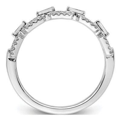 14K White Gold 1/5 ct tw Diamond Squares Ring – view 2