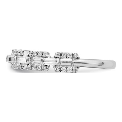 14K White Gold 1/5 ct tw Diamond Squares Ring – view 4