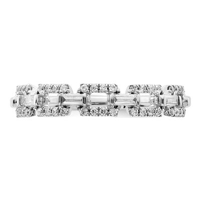 14K White Gold 1/5 ct tw Diamond Squares Ring – view 5