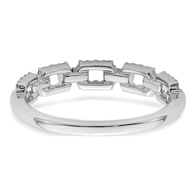 14K White Gold 1/5 ct tw Diamond Squares Ring – view 6