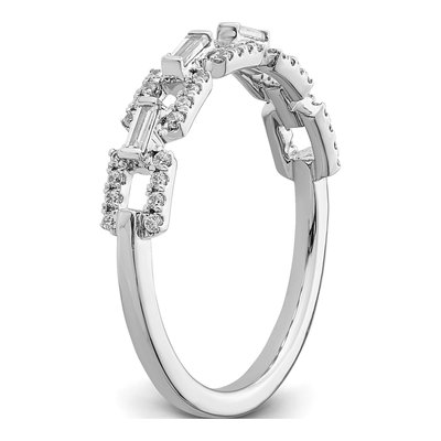 14K White Gold 1/5 ct tw Diamond Squares Ring – view 7