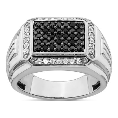 Men's 14K White Gold Sapphire Ring