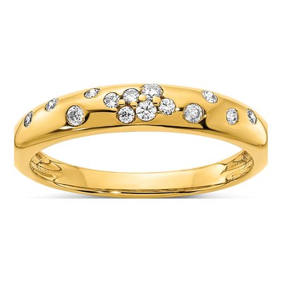 10K Yellow Gold 1/6 ct tw Diamond Sprinkle Ring