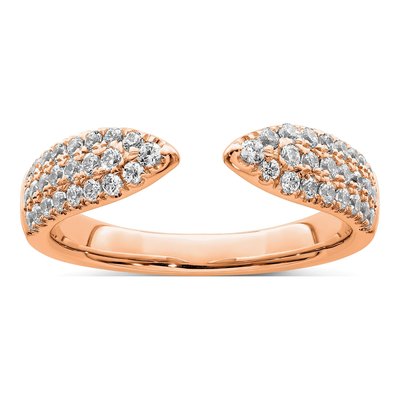 14K Rose Gold 1/2 ct tw Lab-Grown Diamond Wedding Ring