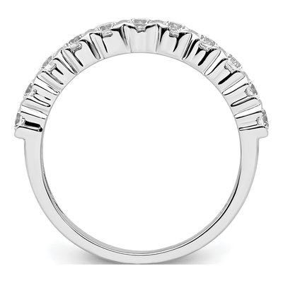 14K White Gold 3/4 ct tw Lab-Grown Diamond Eleven Fashion Wedding Band – view 2