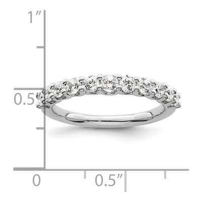14K White Gold 3/4 ct tw Lab-Grown Diamond Eleven Fashion Wedding Band – view 7