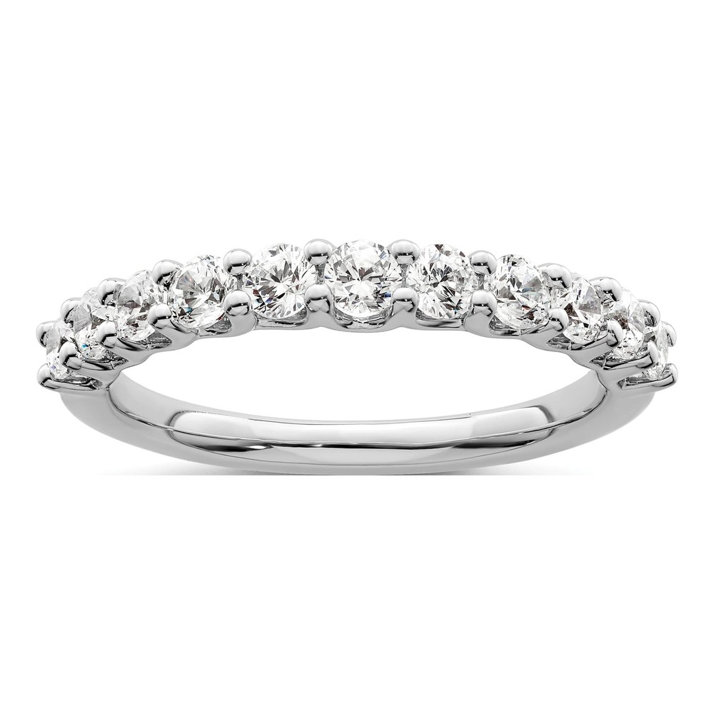 14K White Gold 3/4 ct tw Lab-Grown Diamond Eleven Fashion Wedding Band