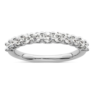 14K White Gold 3/4 ct tw Lab-Grown Diamond Eleven Fashion Wedding Band