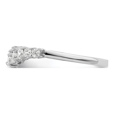 14K White Gold 3/8 ct tw Lab-Grown Diamond Concaved Wedding Band – view 4