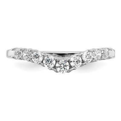 14K White Gold 3/8 ct tw Lab-Grown Diamond Concaved Wedding Band – view 5