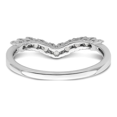 14K White Gold 3/8 ct tw Lab-Grown Diamond Concaved Wedding Band – view 6