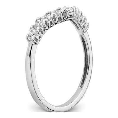 14K White Gold 3/8 ct tw Lab-Grown Diamond Concaved Wedding Band – view 7