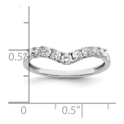 14K White Gold 3/8 ct tw Lab-Grown Diamond Concaved Wedding Band – view 8