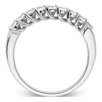 14K White Gold 1/2 ct tw Lab-Grown Diamond Nine Fashion Wedding Band – view 2