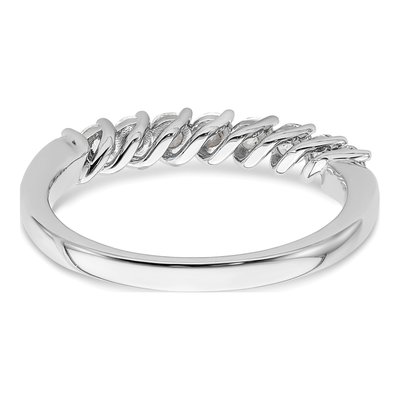 14K White Gold 1/2 ct tw Lab-Grown Diamond Nine Fashion Wedding Band – view 5