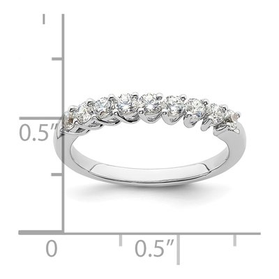 14K White Gold 1/2 ct tw Lab-Grown Diamond Nine Fashion Wedding Band – view 7
