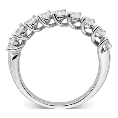 14K White Gold 1 ct tw Lab-Grown Diamond 9-Stone Wedding Band – view 2