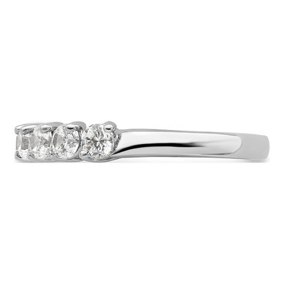 14K White Gold 1 ct tw Lab-Grown Diamond 9-Stone Wedding Band – view 3