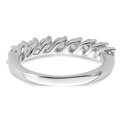 14K White Gold 1 ct tw Lab-Grown Diamond 9-Stone Wedding Band – view 5