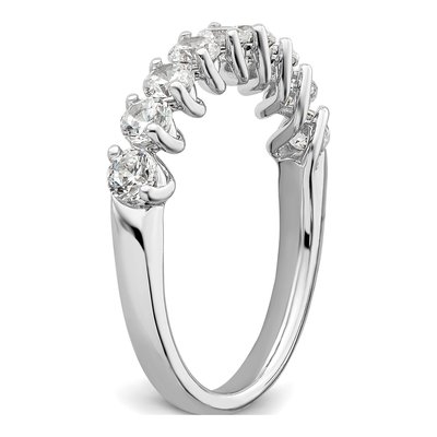 14K White Gold 1 ct tw Lab-Grown Diamond 9-Stone Wedding Band – view 6