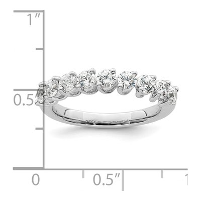 14K White Gold 1 ct tw Lab-Grown Diamond 9-Stone Wedding Band – view 7