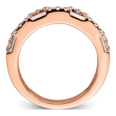 14K Rose Gold 1 ct tw Diamond Wedding Band – view 2
