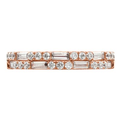 14K Rose Gold 1 ct tw Diamond Wedding Band – view 5