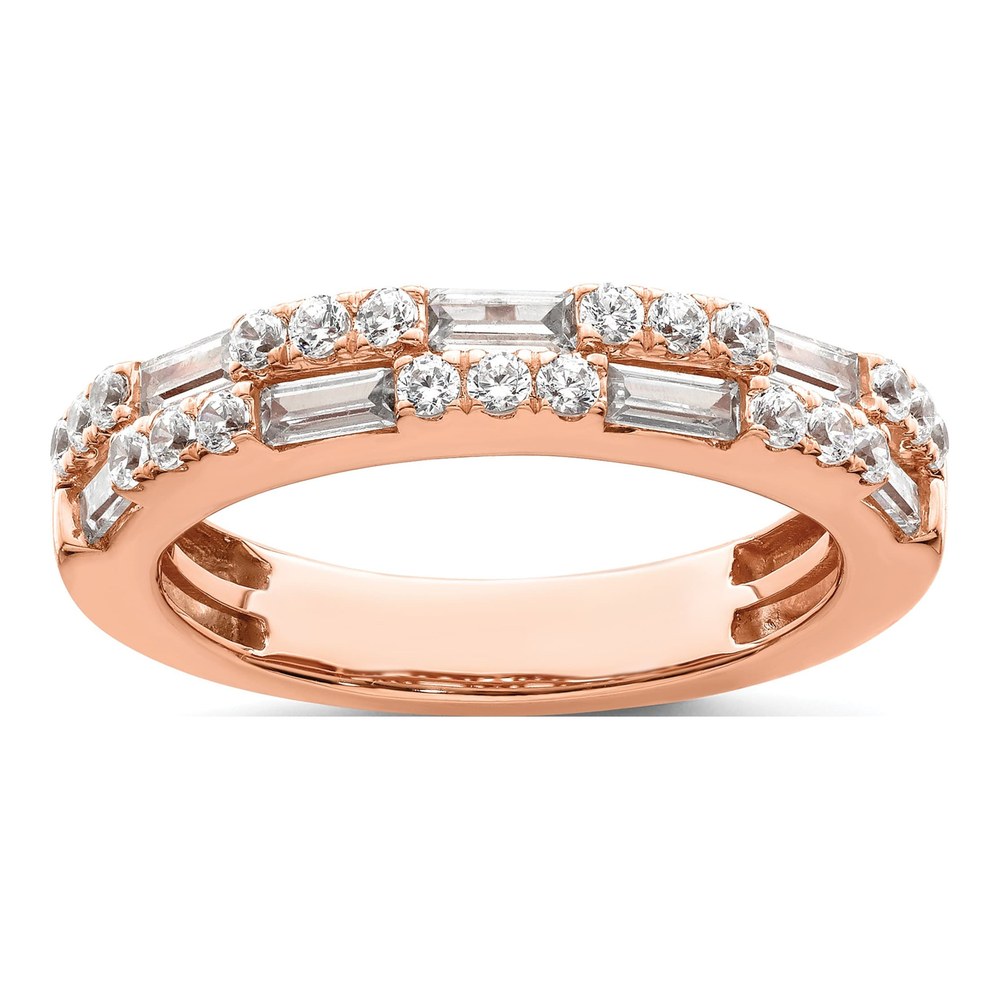 14K Rose Gold 1 ct tw Diamond Wedding Band