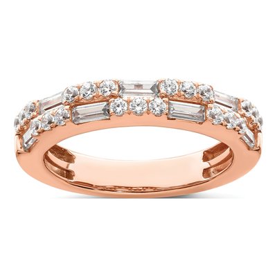 14K Rose Gold 1 ct tw Diamond Wedding Band