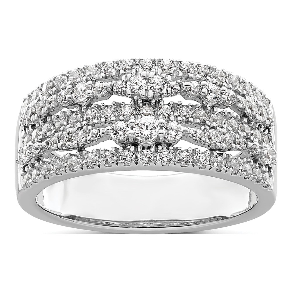 14K White Gold 7/8 ct tw Diamond Wedding Band