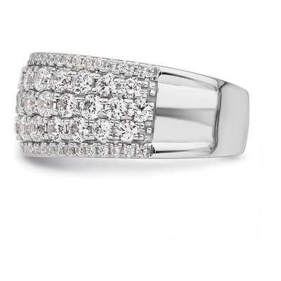 14K White Gold 2 ct tw Diamond Pave Wedding Band – view 3