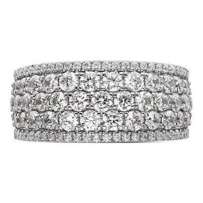 14K White Gold 2 ct tw Diamond Pave Wedding Band – view 4