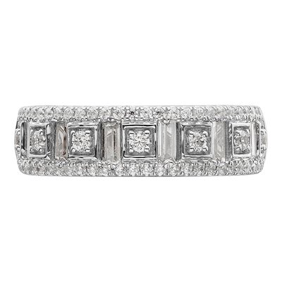 14K White Gold 7/8 ct tw Diamond Wedding Band – view 5