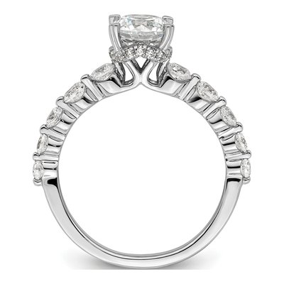 14K White Gold Lab-Grown Diamond Engagement Ring Semi-Mount – view 3