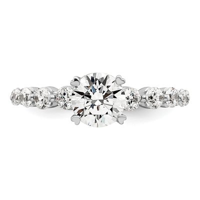 14K White Gold Lab-Grown Diamond Engagement Ring Semi-Mount – view 5