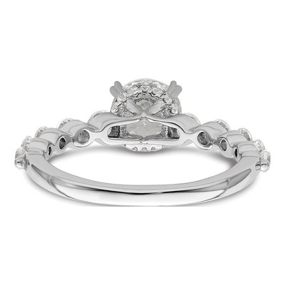 14K White Gold Lab-Grown Diamond Engagement Ring Semi-Mount – view 6