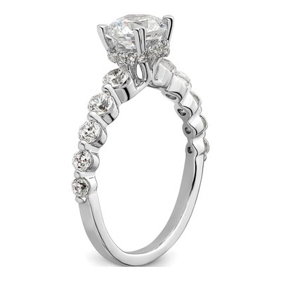 14K White Gold Lab-Grown Diamond Engagement Ring Semi-Mount – view 7