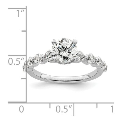 14K White Gold Lab-Grown Diamond Engagement Ring Semi-Mount – view 8