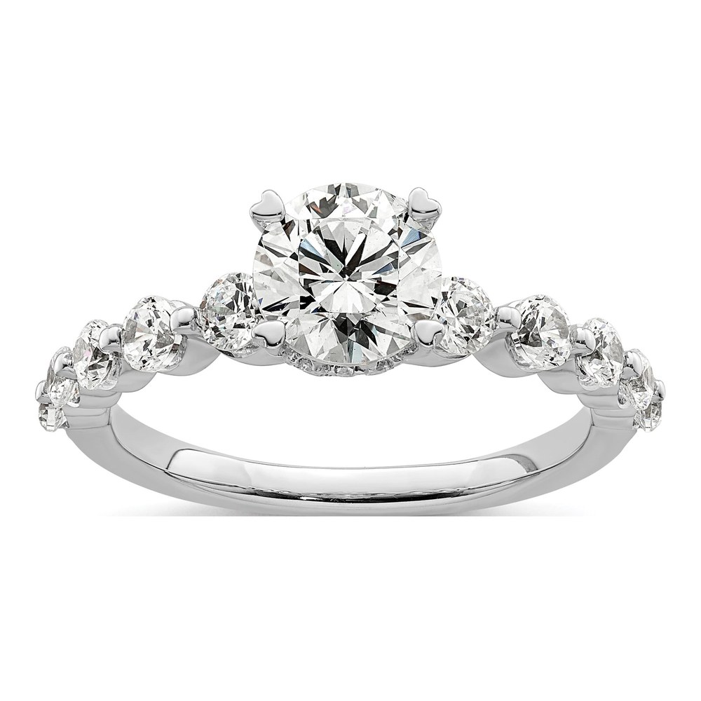 14K White Gold Lab-Grown Diamond Engagement Ring Semi-Mount