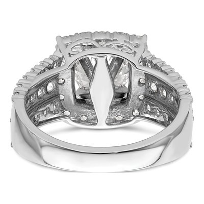14K White Gold Lab-Grown Diamond Center Engagement Ring Semi-Mount – view 6