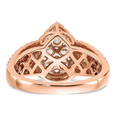 14K Rose Gold 1 1/4 ct tw Lab-Grown Diamond Cluster Ring – view 5