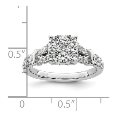 14K White Gold 1 ct tw Lab-Grown Diamond Engagement Ring – view 7