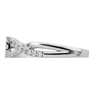 14K White Gold 1/2 ct tw Lab-Grown Diamond Cluster Ring – view 3