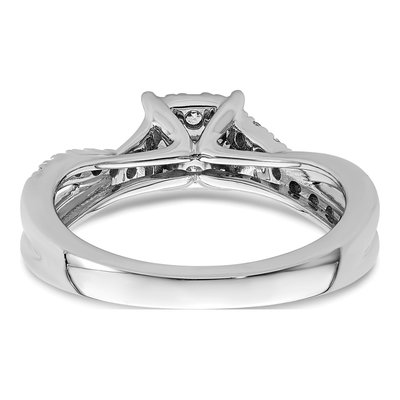 14K White Gold 1/2 ct tw Lab-Grown Diamond Cluster Ring – view 5