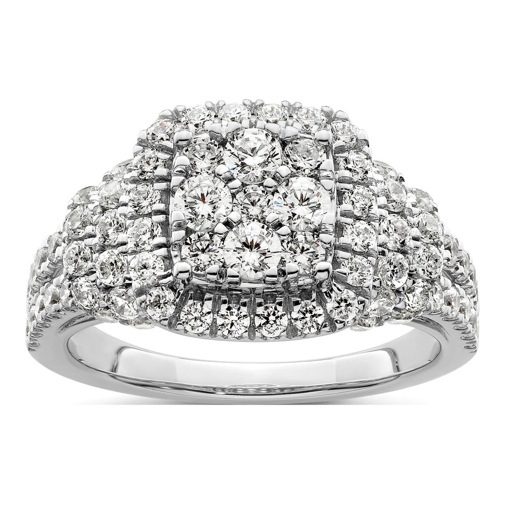14K White Gold 1 1/2 ct tw Lab-Grown Diamond Engagement Ring
